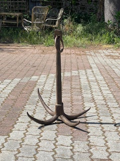 Antique wrought iron anchor, "Poseidon," 1970s