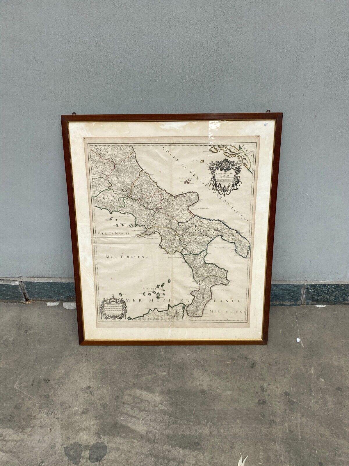 Antike Carta Geografica Regno di Napoli - 1706 - XVIII Secolo Francia, Frankreich (Louis XVI.) im Angebot