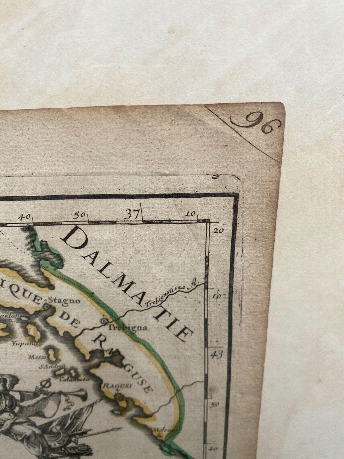 Antike Carta Geografica Regno di Napoli - 1706 - XVIII Secolo Francia, Frankreich im Zustand „Gut“ im Angebot in Milano, MI
