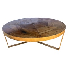 Antica Collection Fabricated Coffee/Cocktail Iron Gilt and Exotic Wood Table