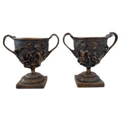Antikes Paar italienischer Bronzekassetten aus dem 19