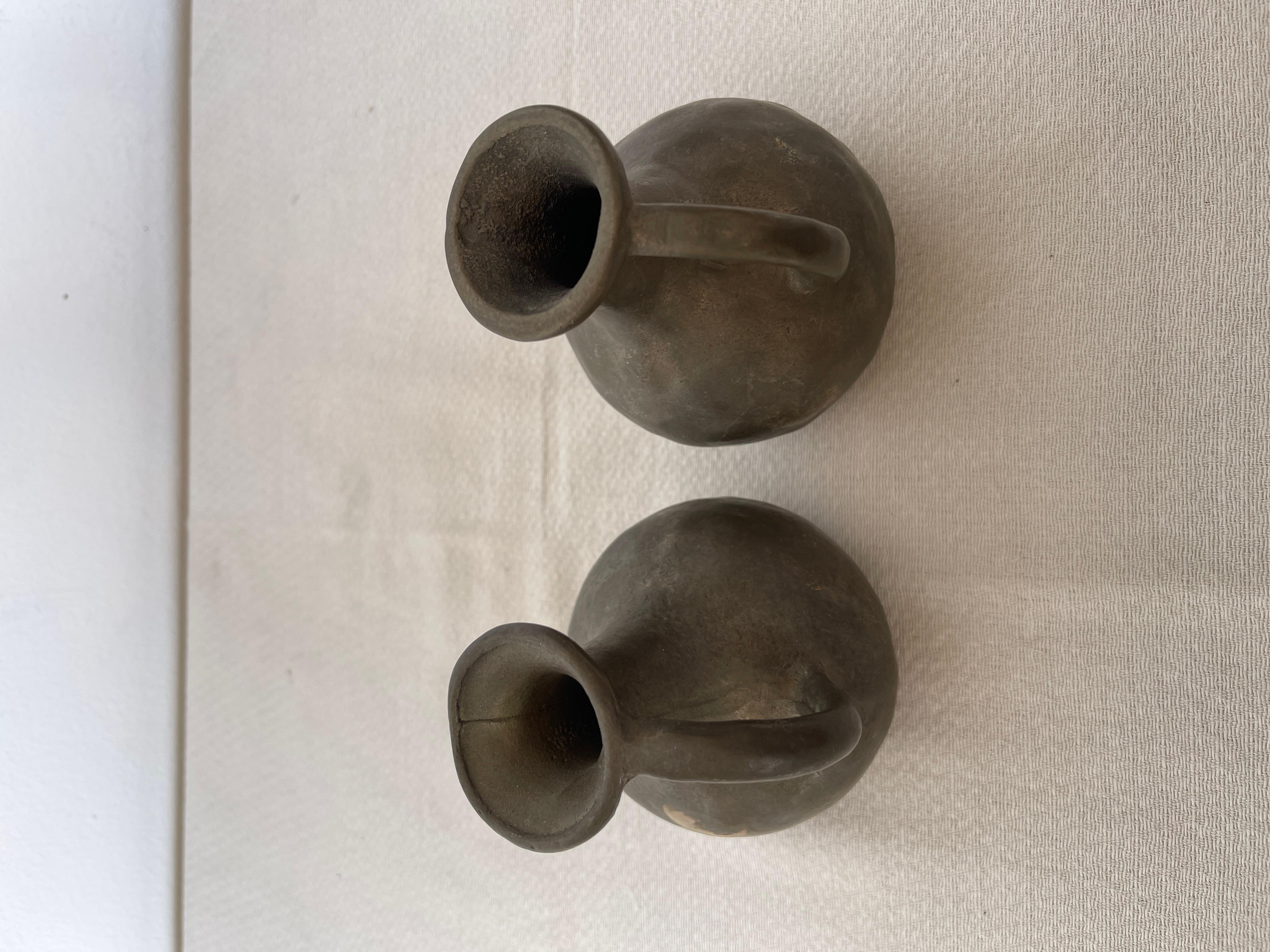 Antica coppia di vasi in bronzo massiccio, XIX secolo (Italian) im Angebot