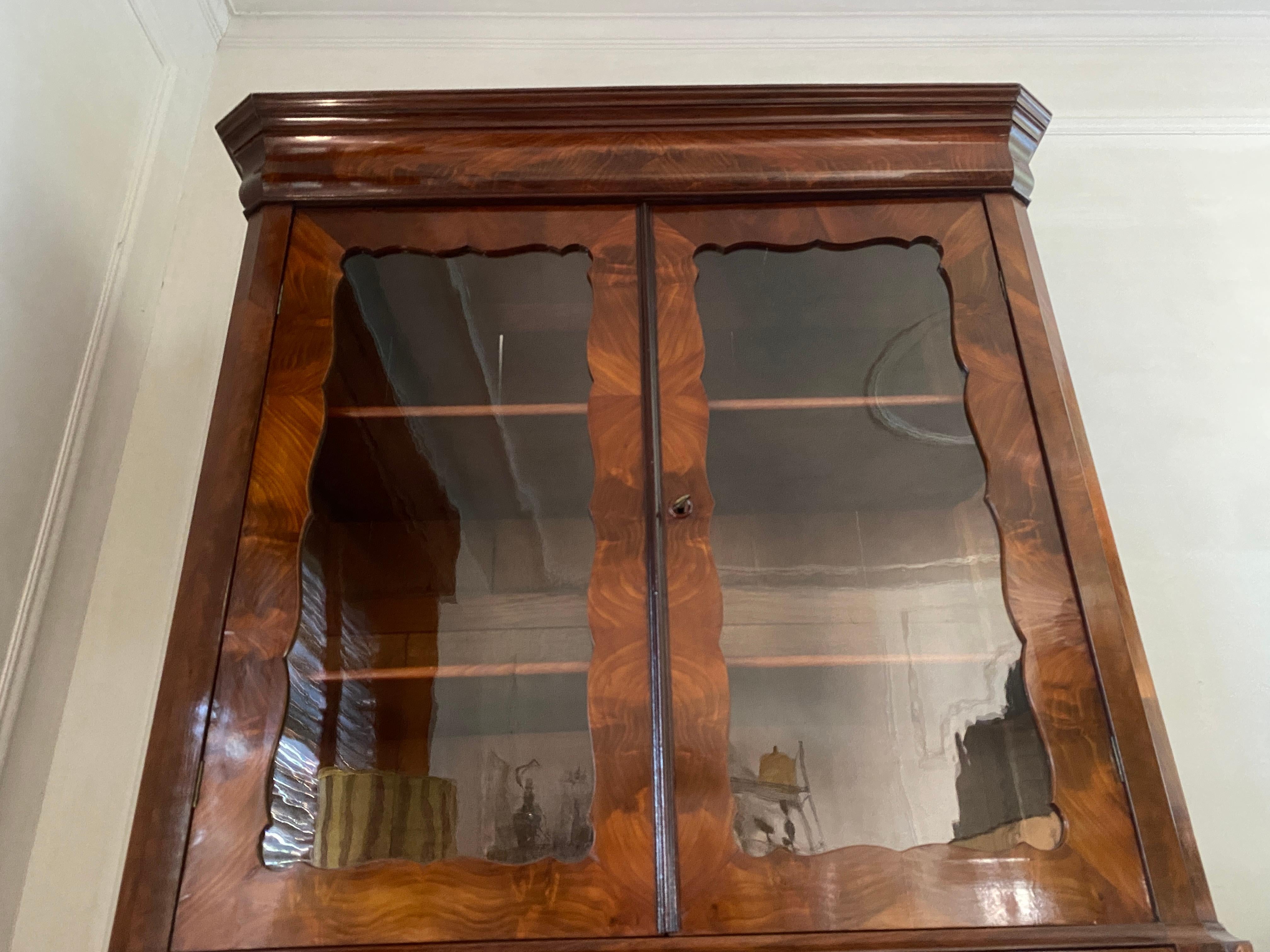 Antica credenza vetrina biblioteca francese epoca Luigi Filippo 1860 For Sale 2
