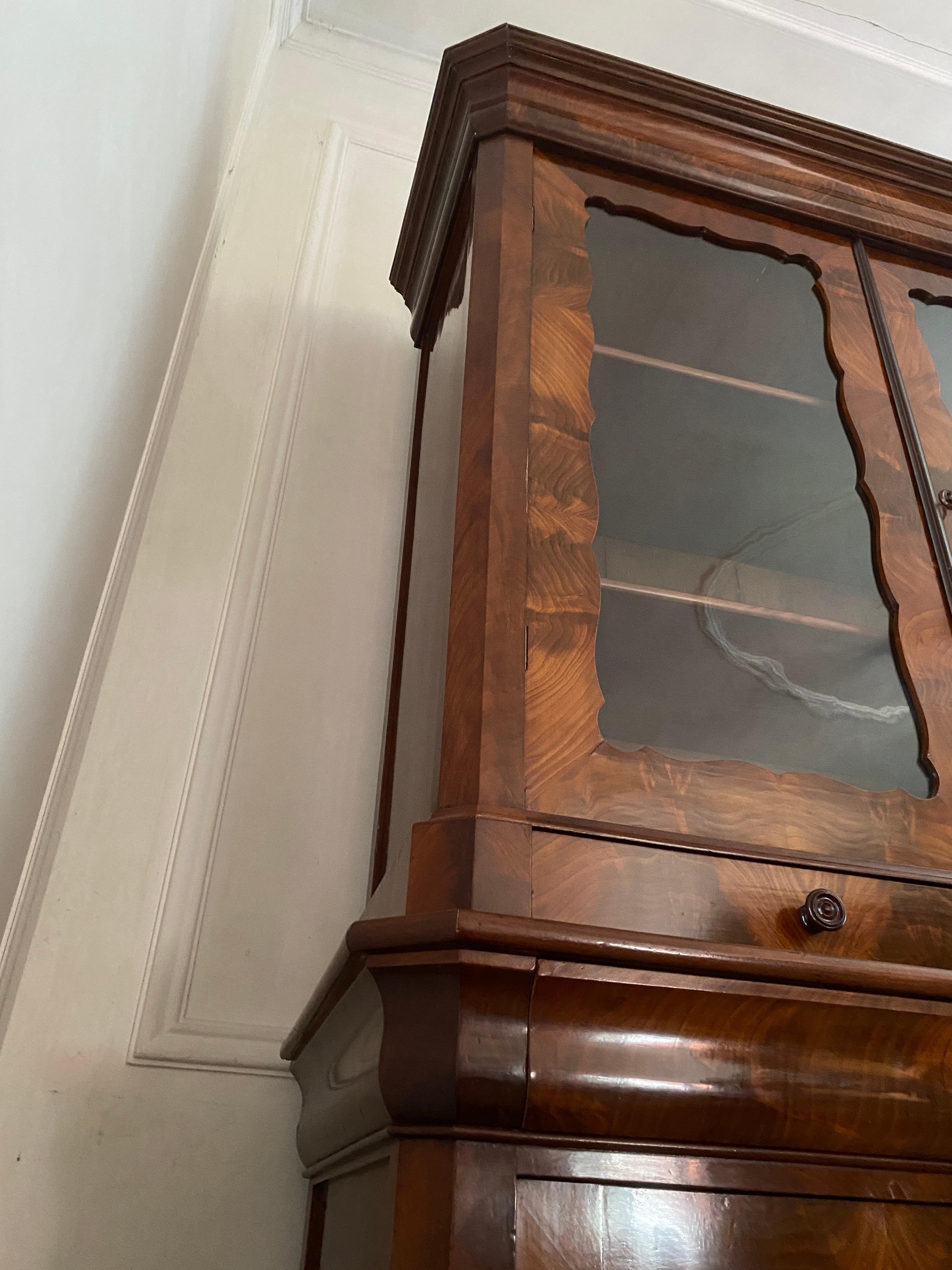 Crédence antique vetrina biblioteca francese epoca Luigi Filippo 1860 en vente 7