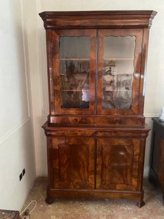 Antica credenza vetrina biblioteca francese epoca Luigi Filippo 1860