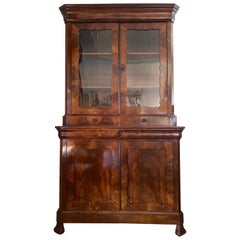 Antica credenza vetrina biblioteca francese epoca Luigi Filippo 1860