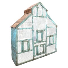 Antica gabbia per uccelli francese in stile rustico -Shabby cage- Country chic