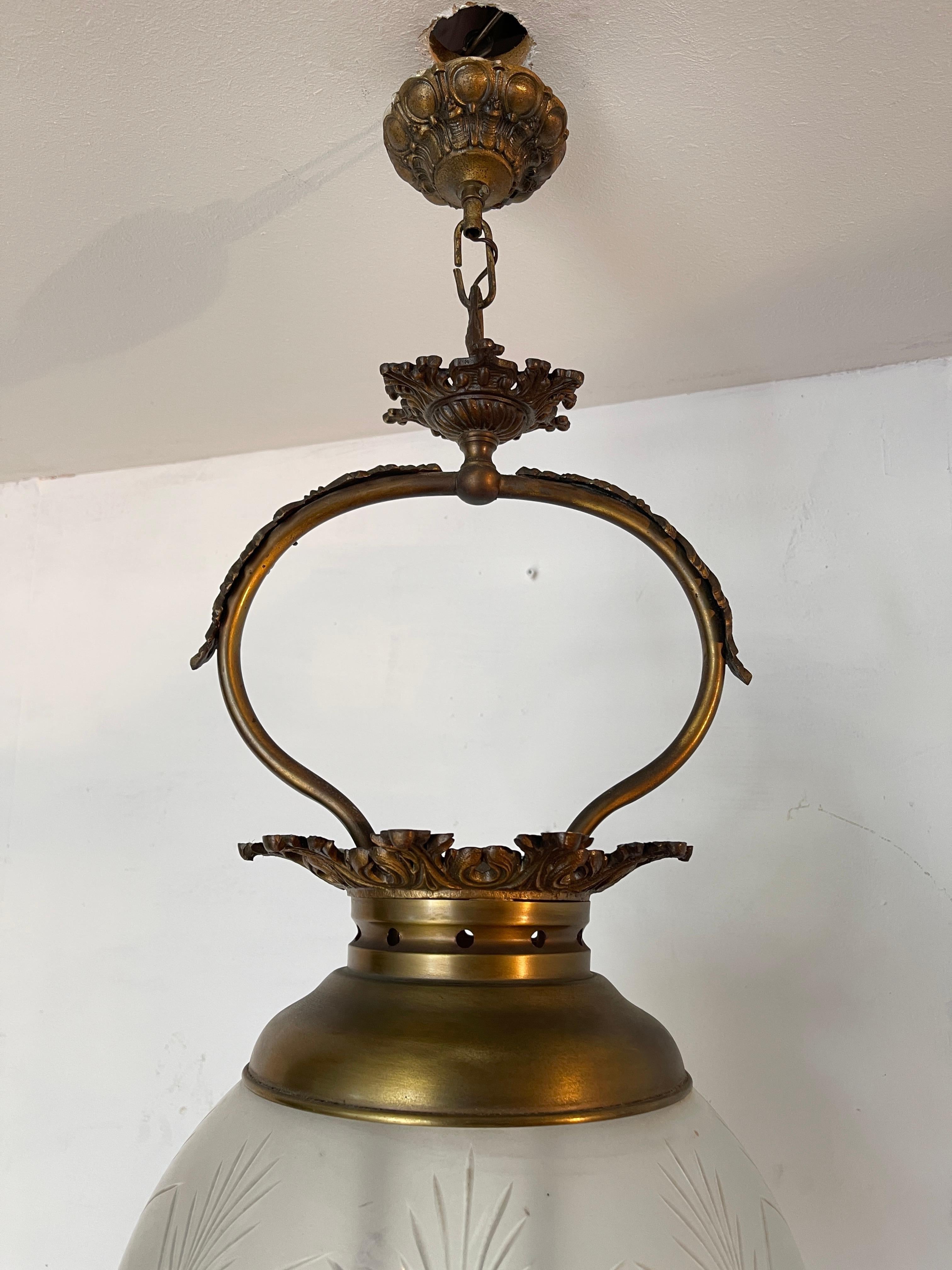 Antica lampada a sospensione in stile vittoriano del XX secolo Victoriano en venta