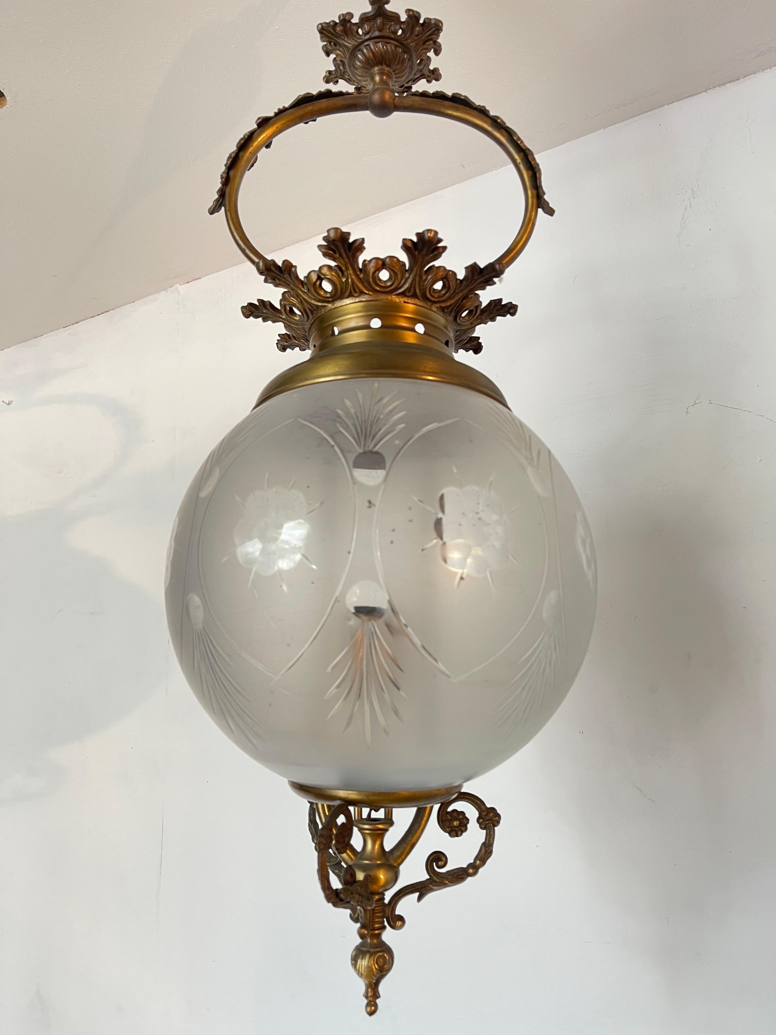 Antica lampada a sospensione in stile vittoriano del XX secolo 20th Century en venta