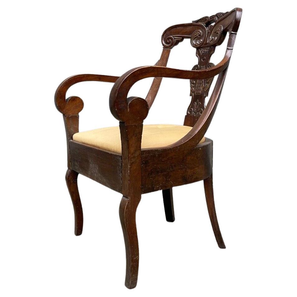 Okeysen Poltrona Mid-Century In Pelle E Legno – Sedia Retro Per Soggiorno, Ufficio – Marrone - 2