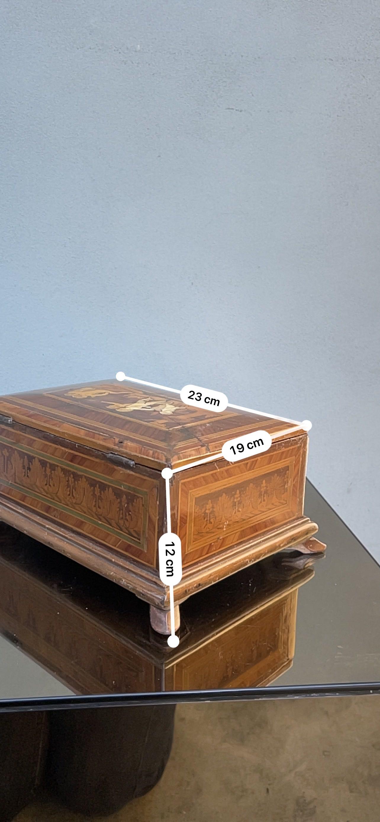 antica scatola intarsiata luigi XVI - scatola neoclassica - box - antiques For Sale 4