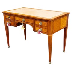 Antica Scrivania Da Centro Francese Stile Luigi Sedici Con Tiretti Circa 1850