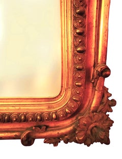 Antica specchiera dorata e decorata di epoca 1880
