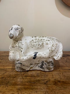 Antike Schafsstatue aus Beton, erste Hälfte des 20. Jahrhunderts