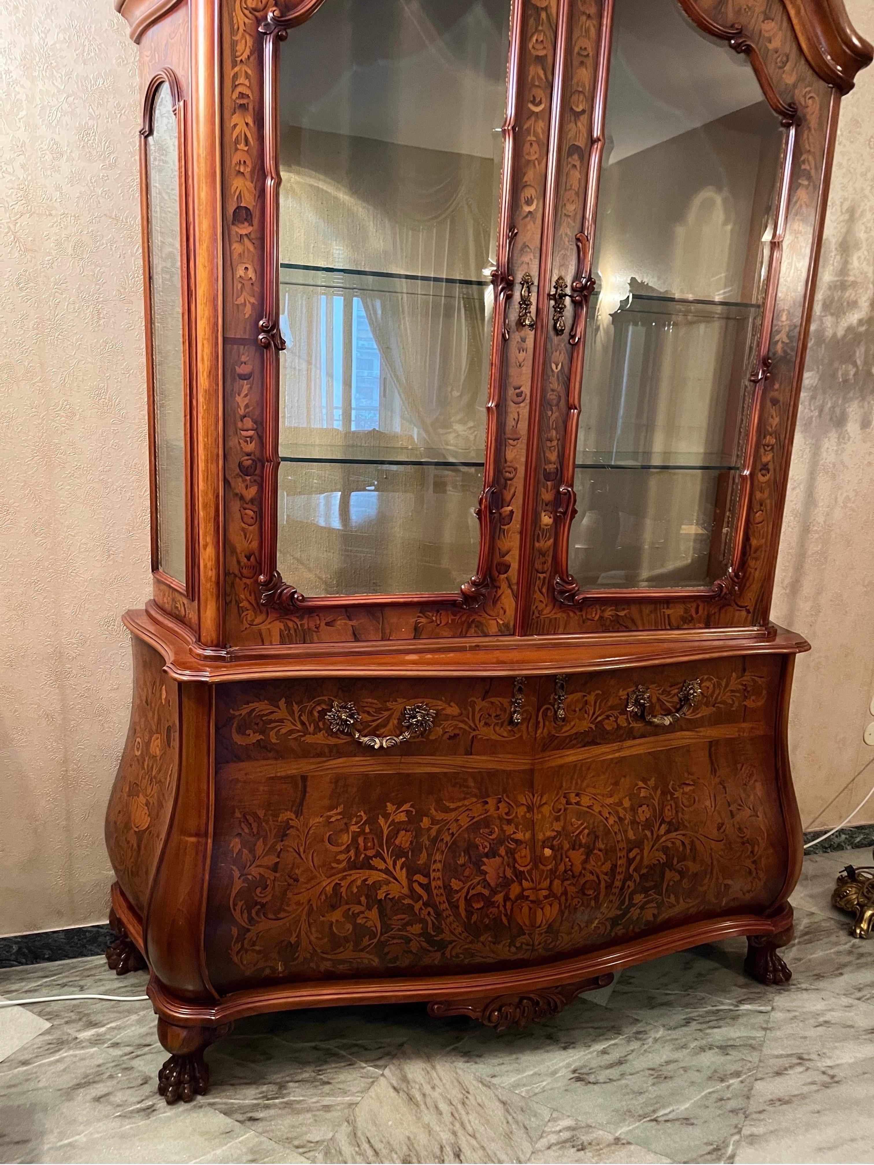 Antica Vetrina Cristalliera Luigi XV  In Excellent Condition For Sale In Foggia, FG