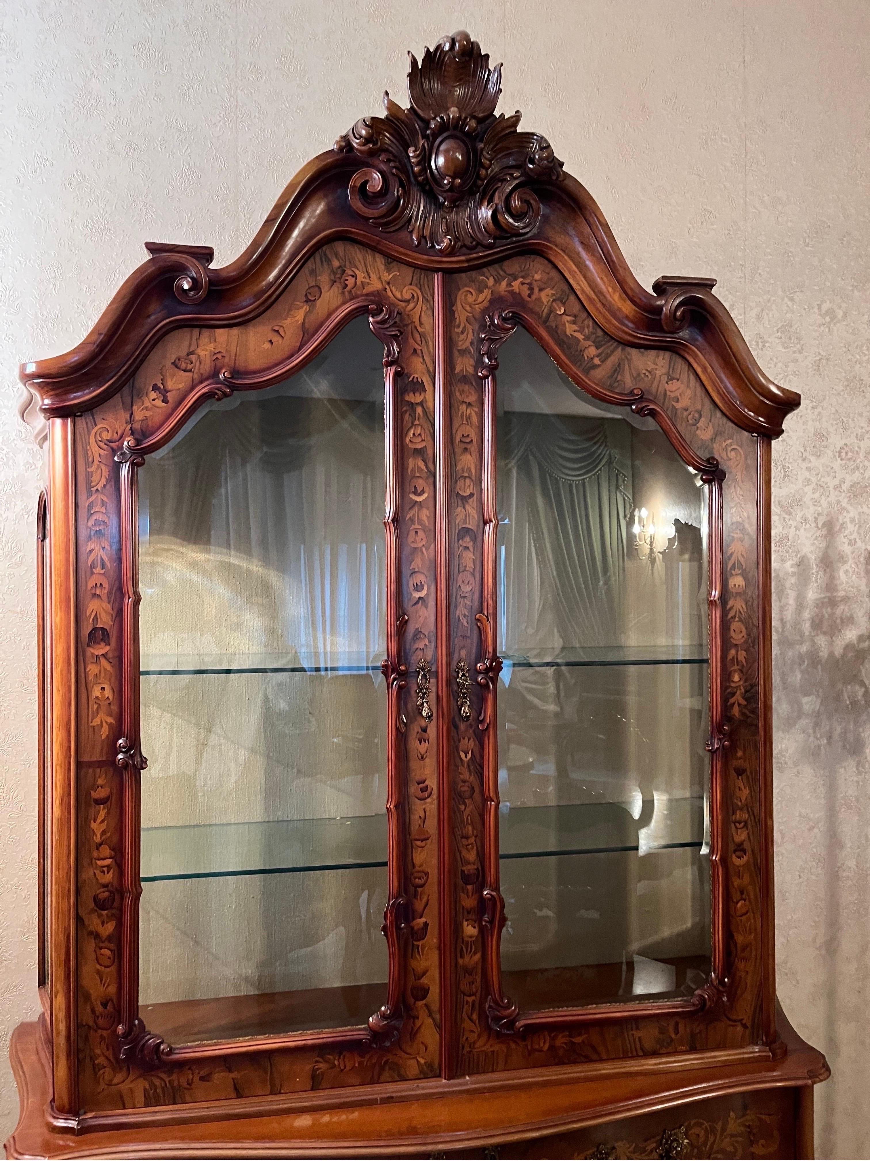 Antica Vetrina Cristalliera Luigi XV  For Sale 1
