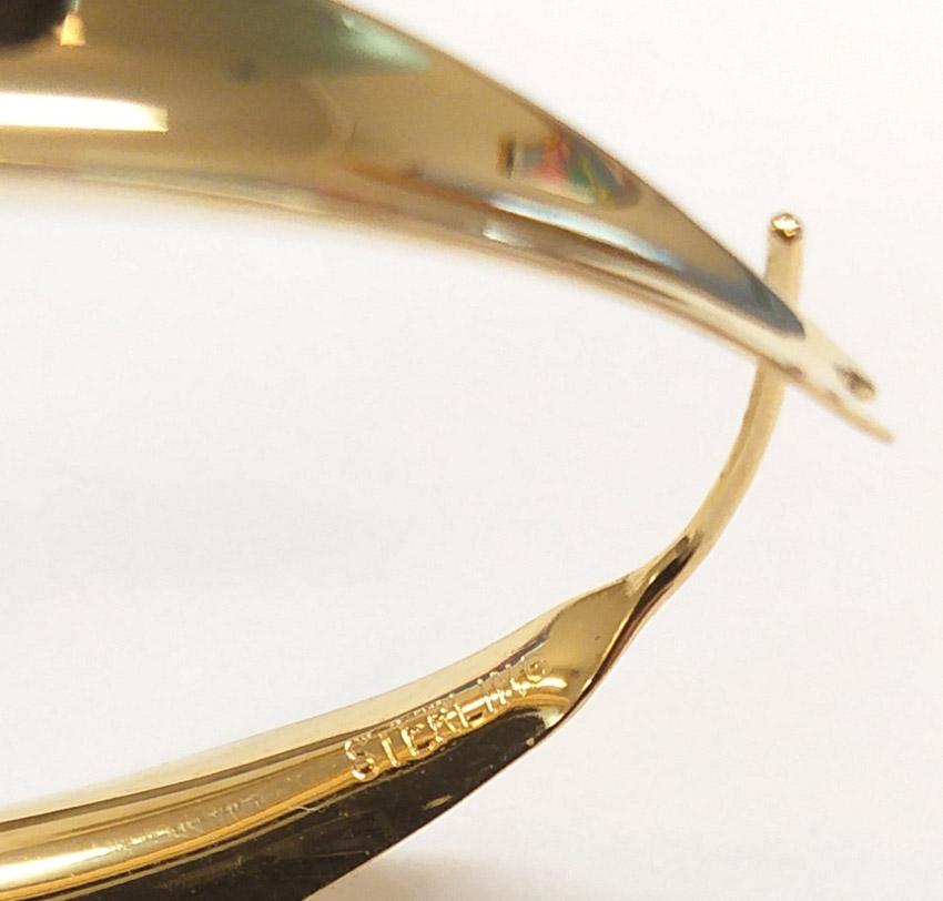 Women's Vintage Anticlastic Gold hoops, Gerhard Herbst Studio Earrings