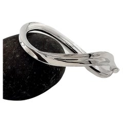 Bracciale Anticlastico in argento, bracciale originale dello Studio Gerhard Herbst, Vintage