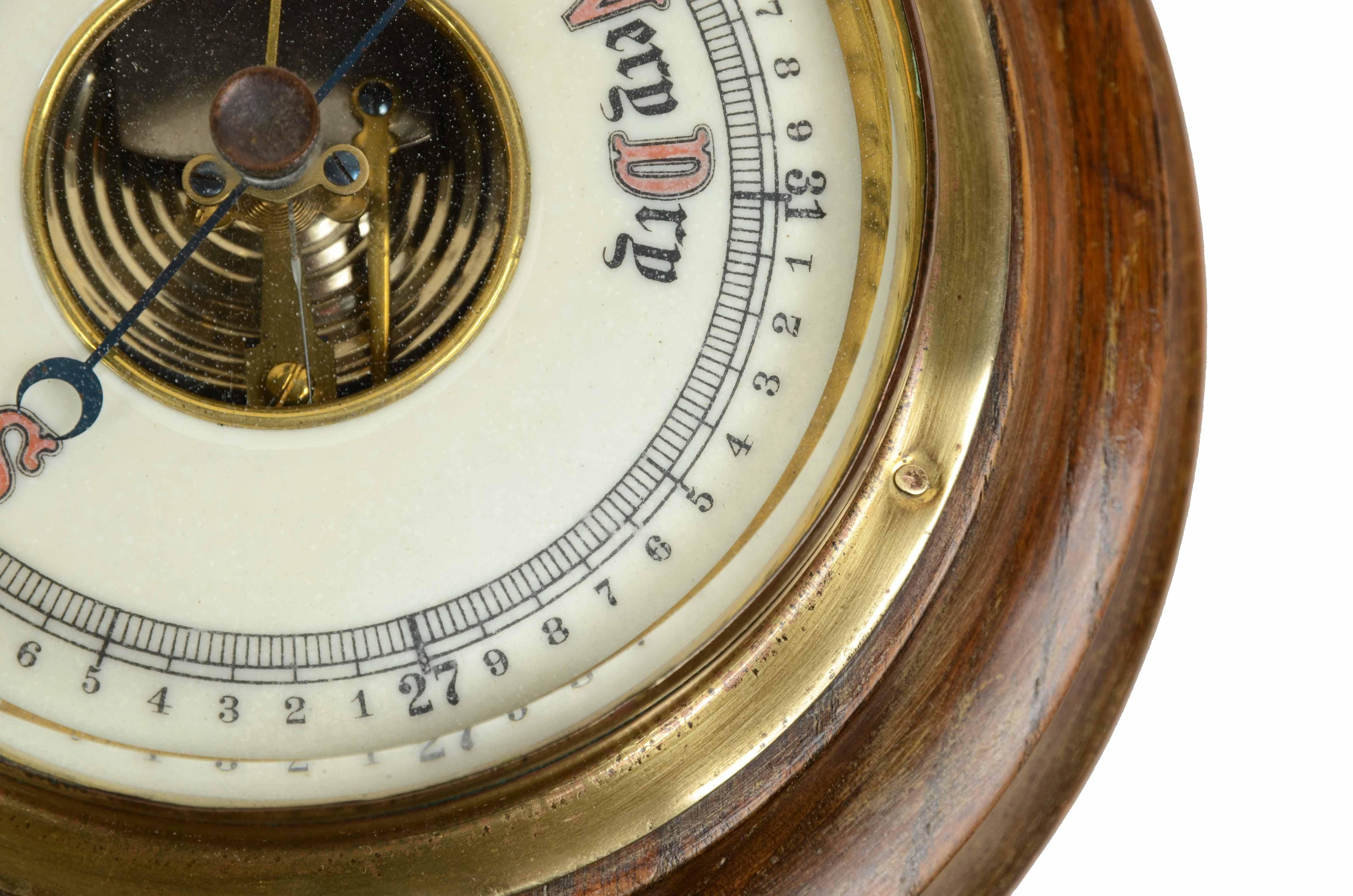 antique brass barometer