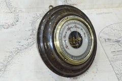 Antikes deutsches Aneroidbarometer aus den frühen 1900er Jahren aus gedrehtem Marmor.