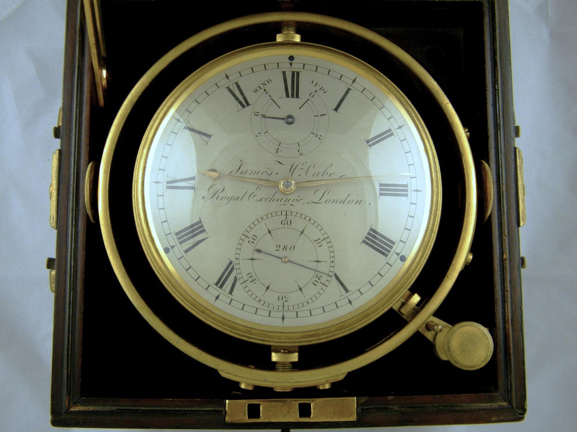 English Chronomètre de marine anglais ancien J. Mc Cabe No. 280 - 8 jours chargé 19ème siècle en vente