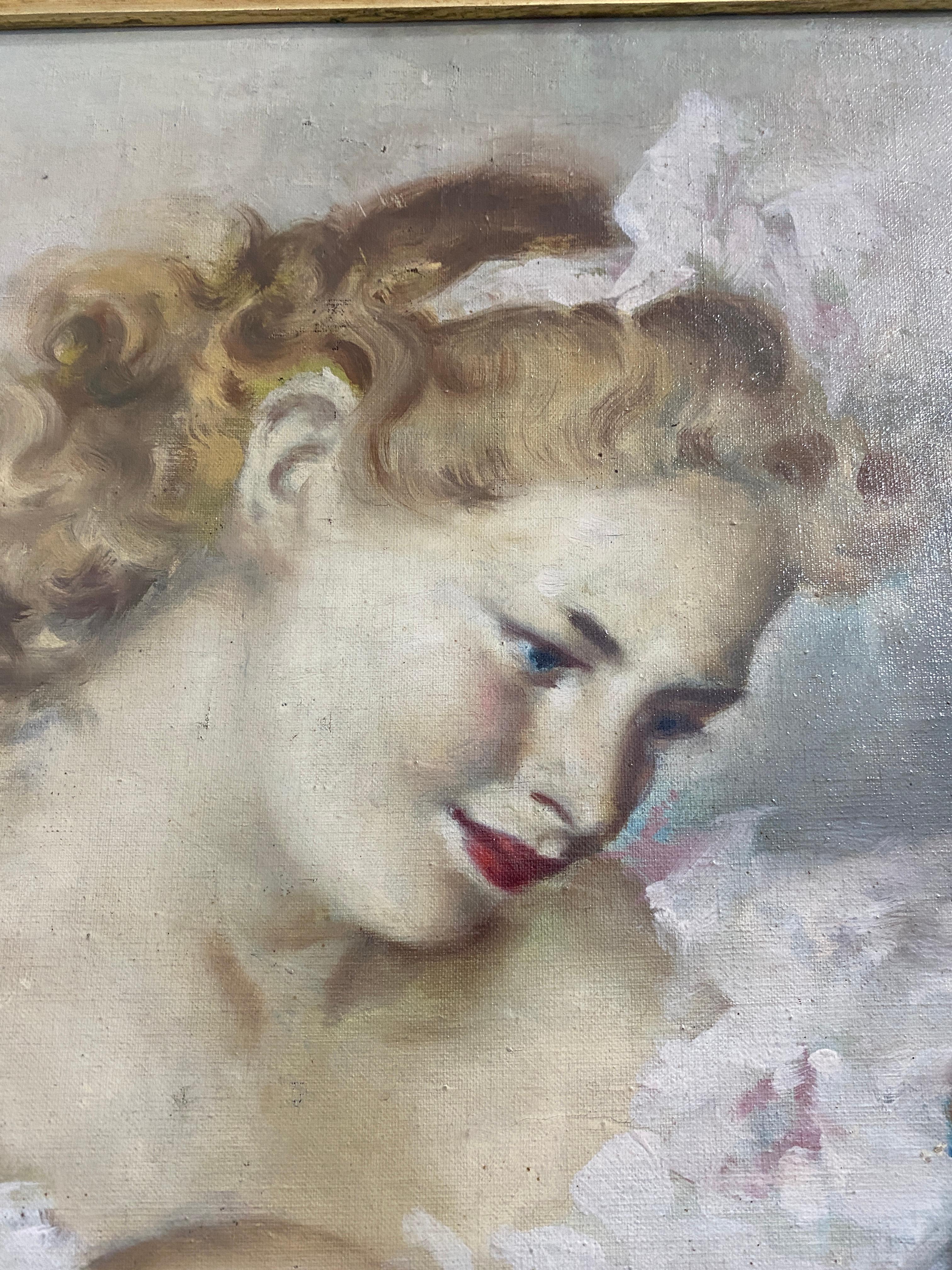 Oiled Antique oil painting 