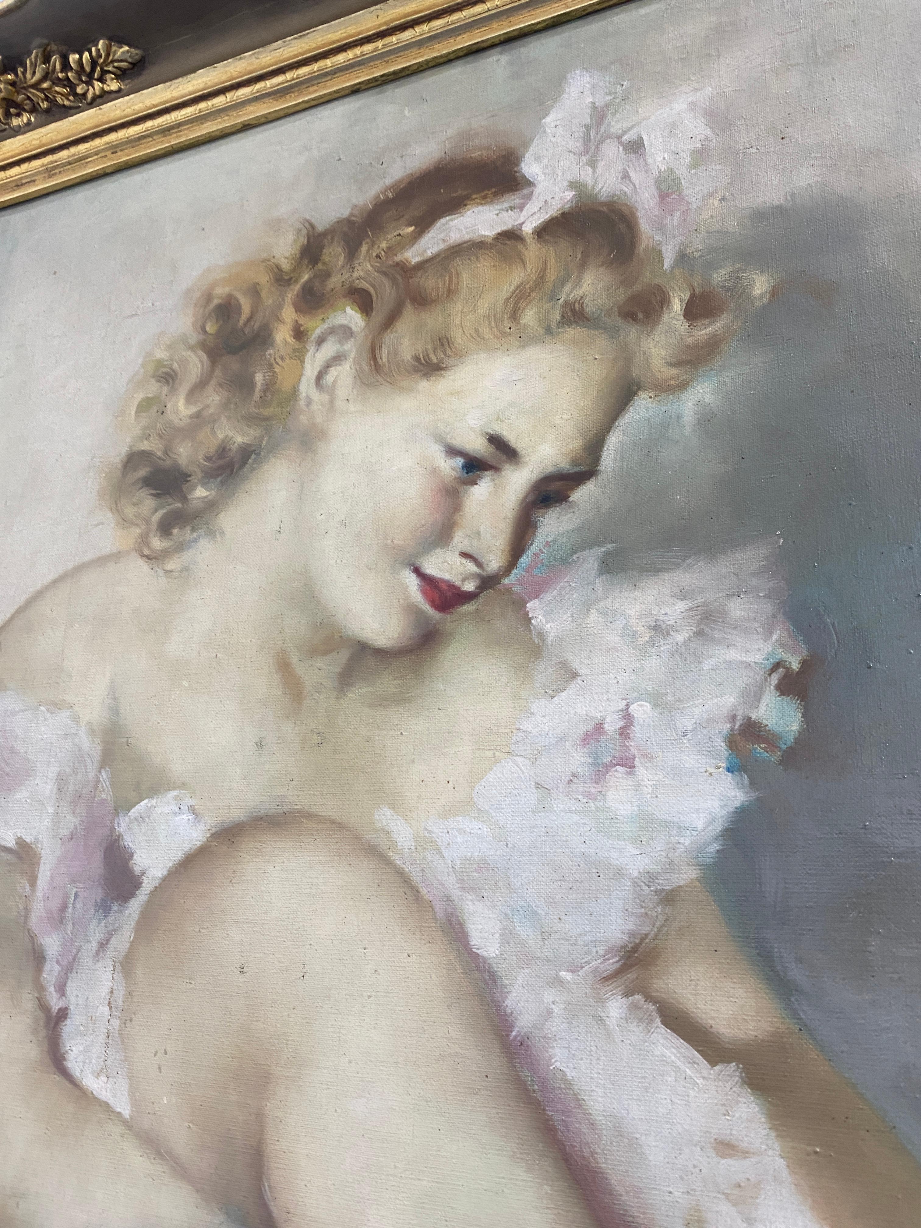 Mid-20th Century Antique oil painting 