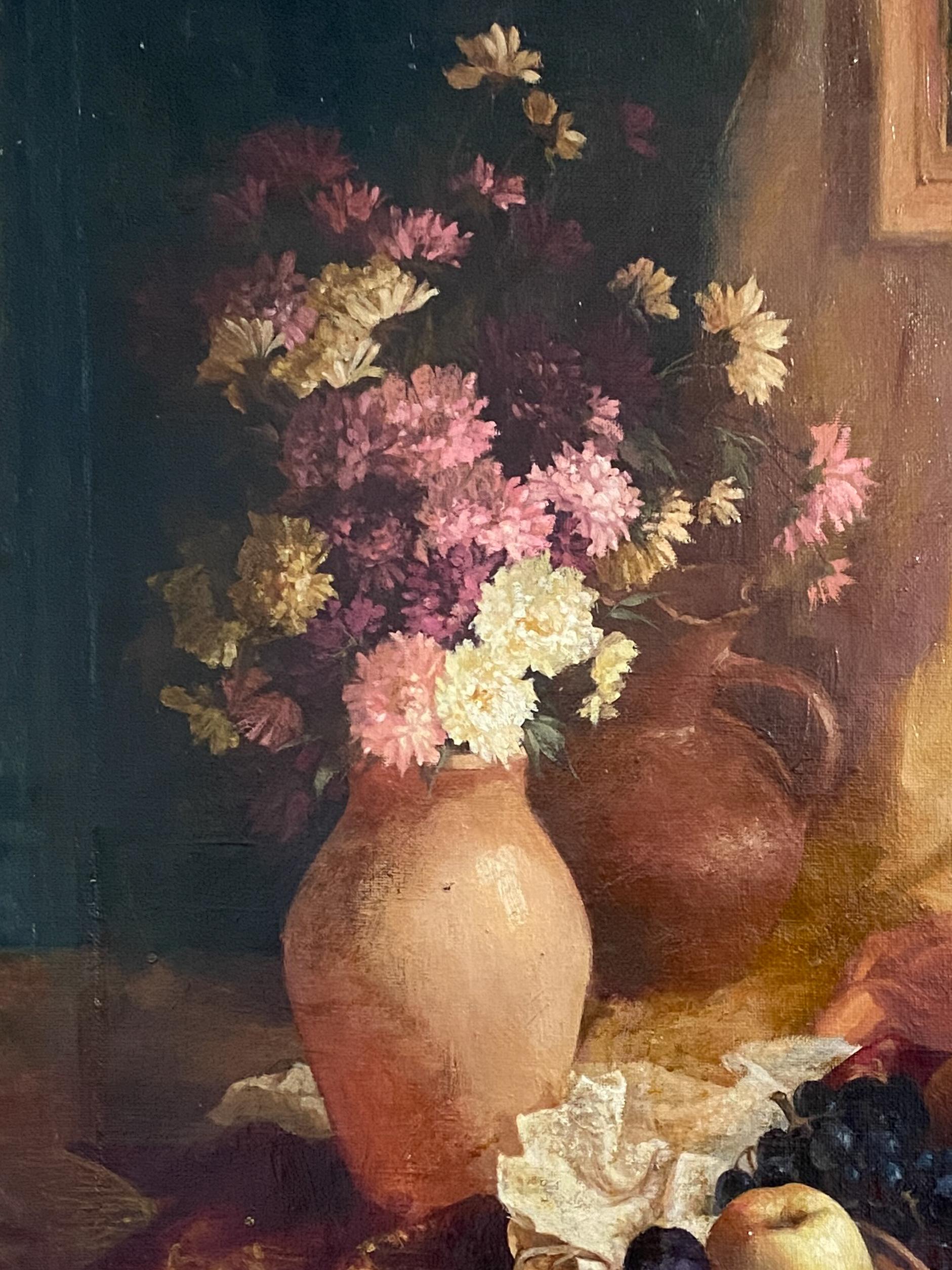 French Antique oil painting 