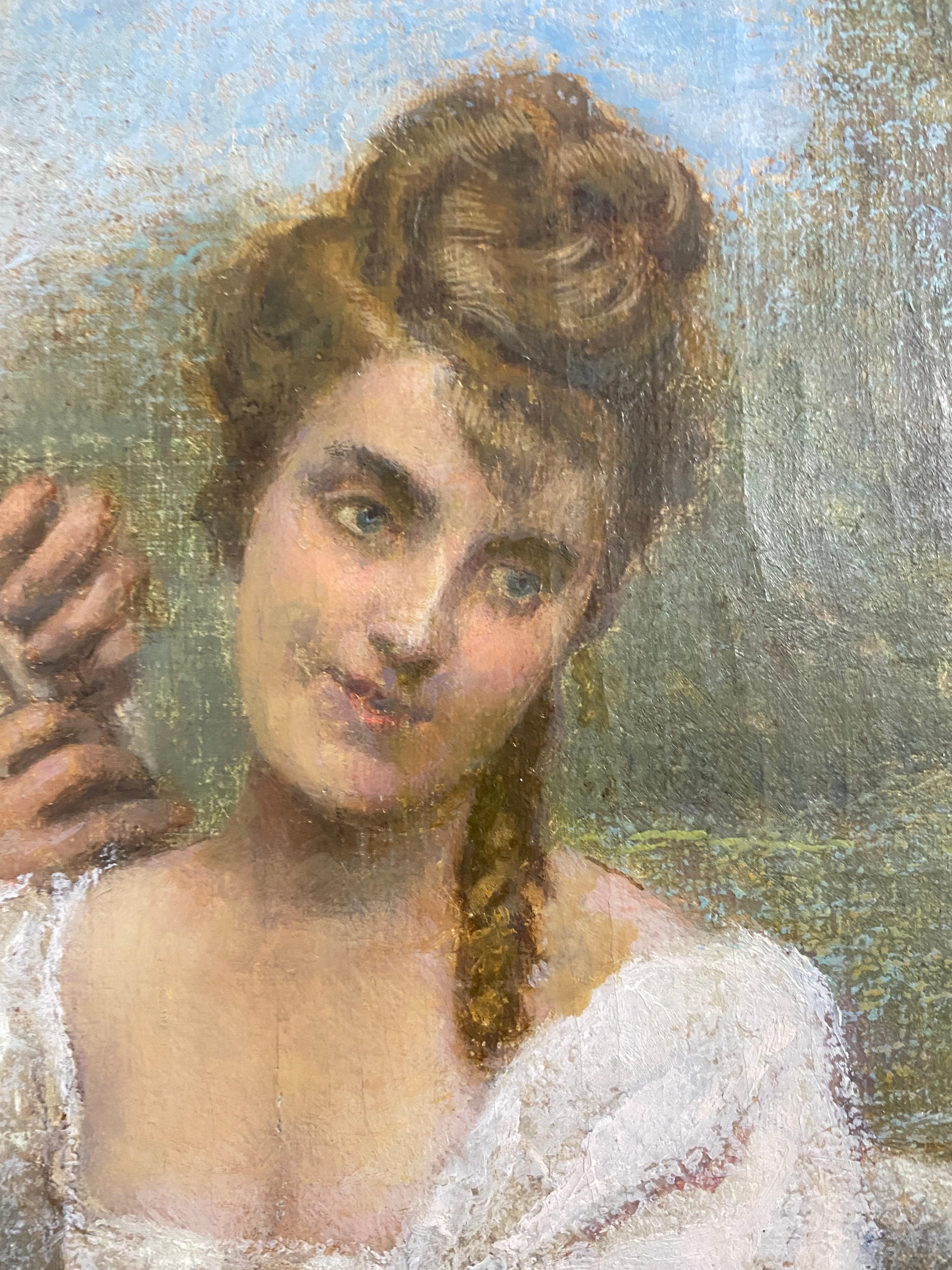 Oiled Antique oil painting 