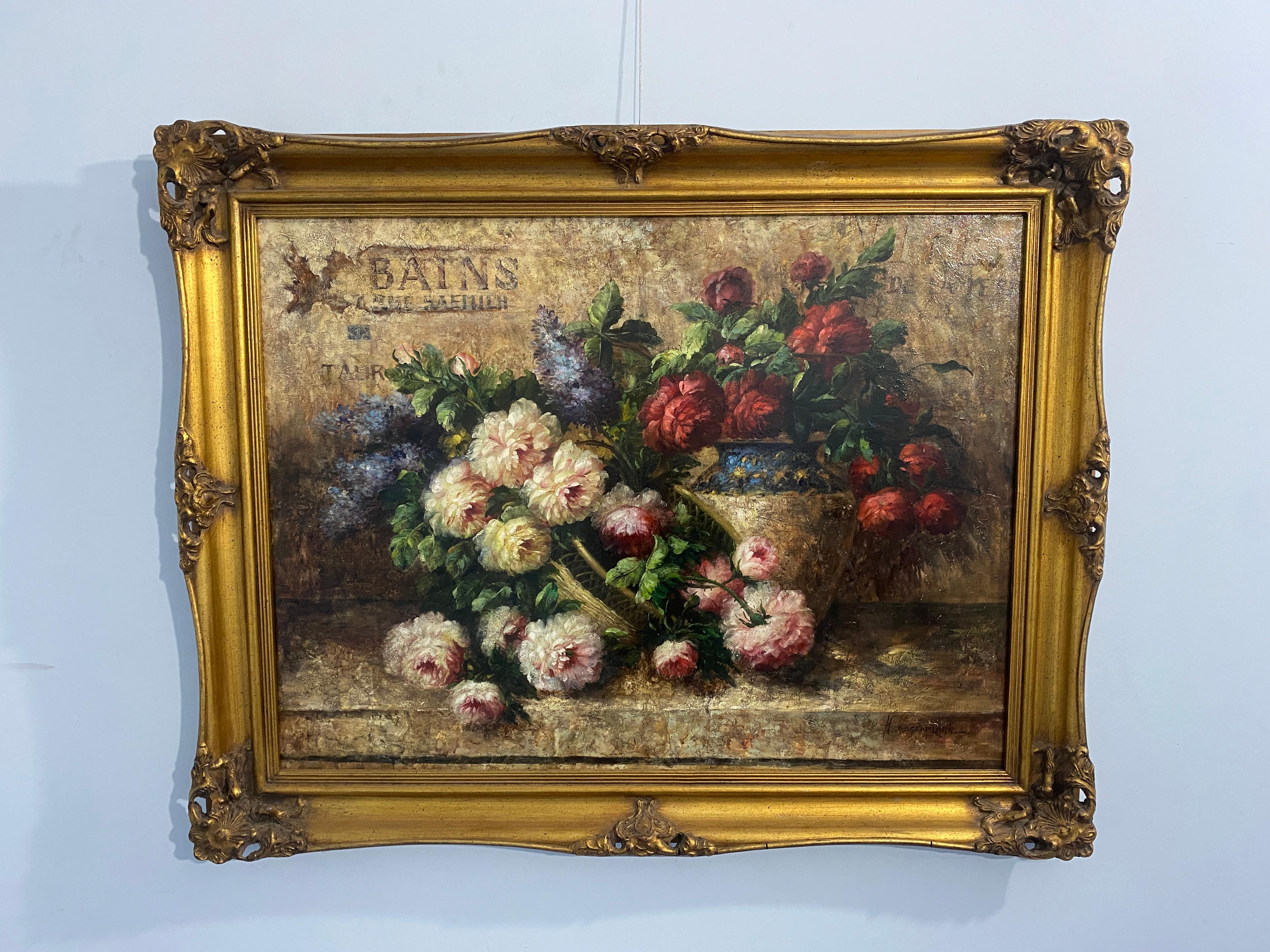 Mid-Century Modern Antique oil painting 