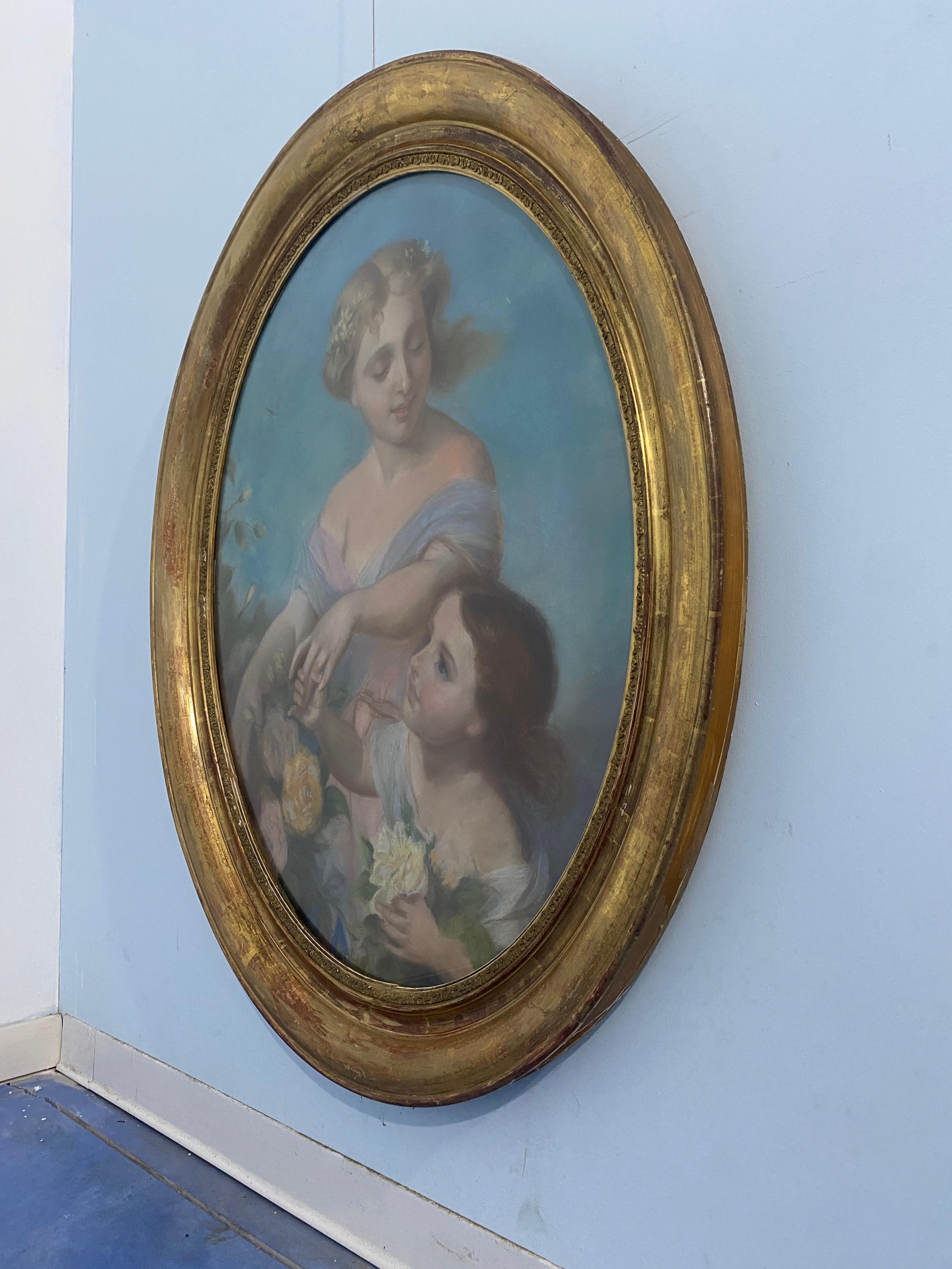 Other Antique French pastel painting 