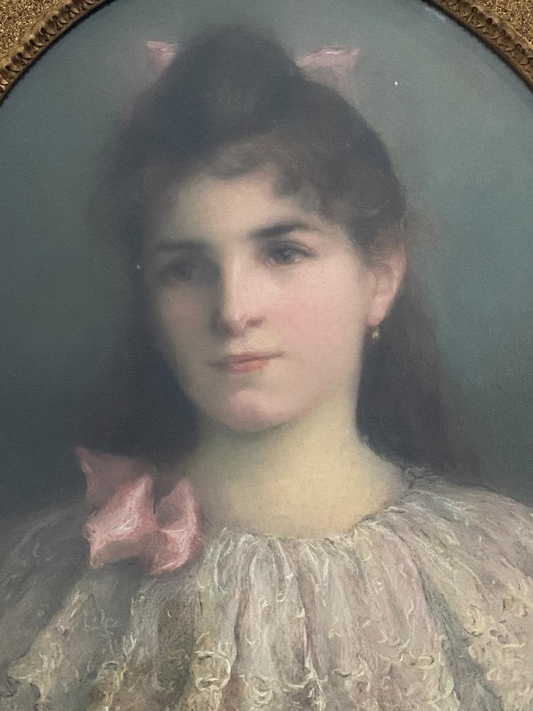 Late 19th Century Antique pastel painting 