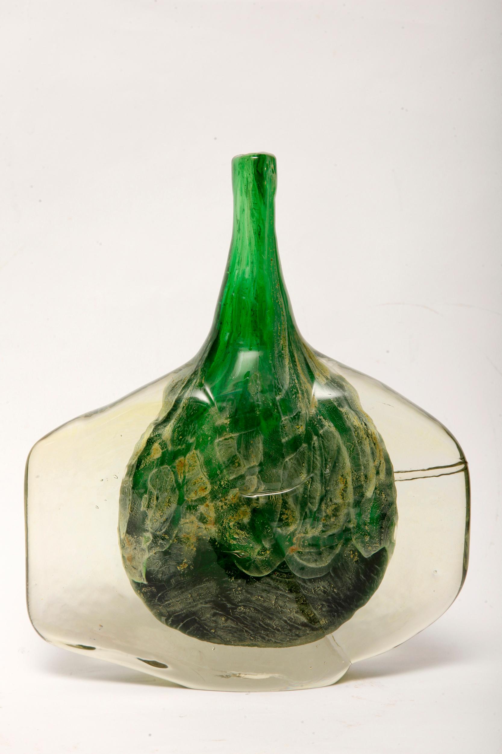 Antico Mdina Art Glass, Fish or Axe Head Vase by Michael Harris, 1970s For Sale 3