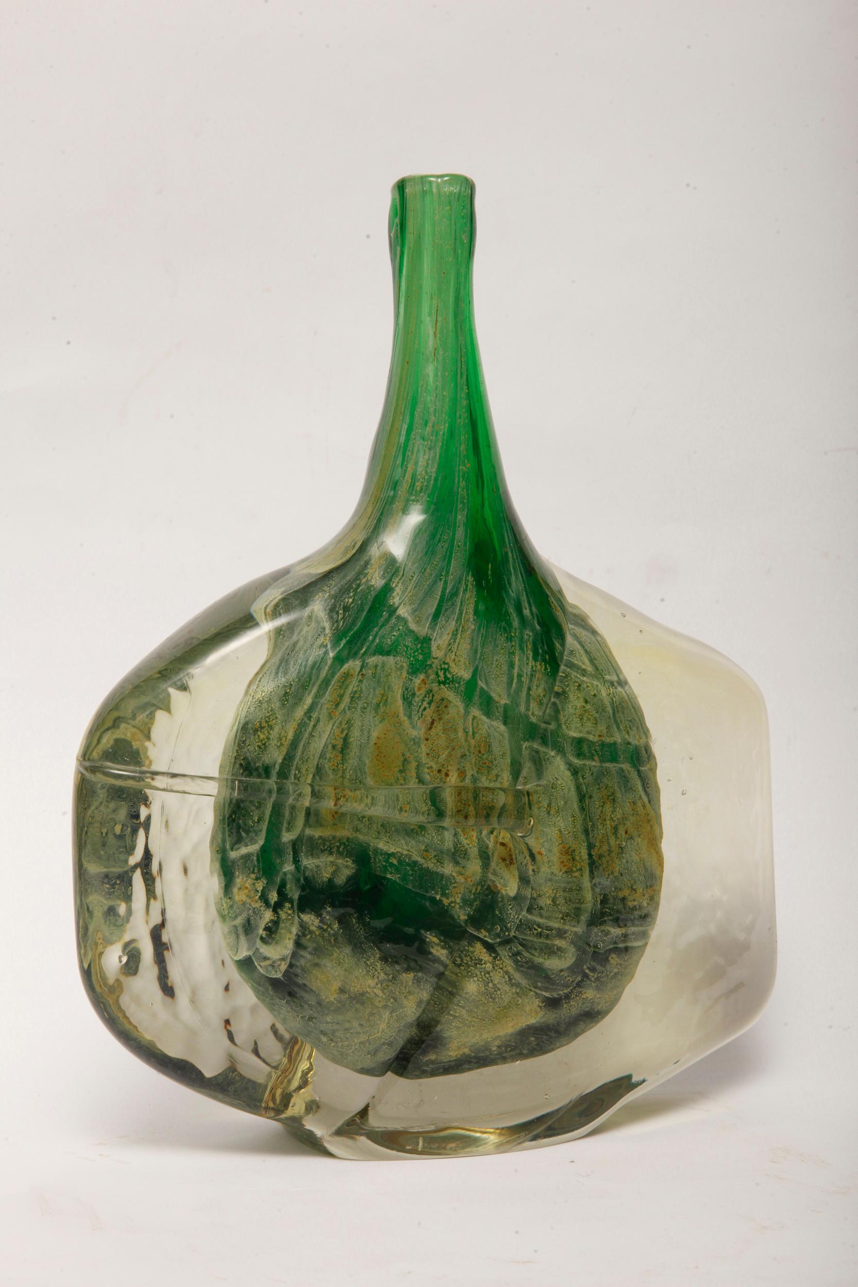 Antico Mdina Art Glass, Fish or Axe Head Vase by Michael Harris, 1970s For Sale 4