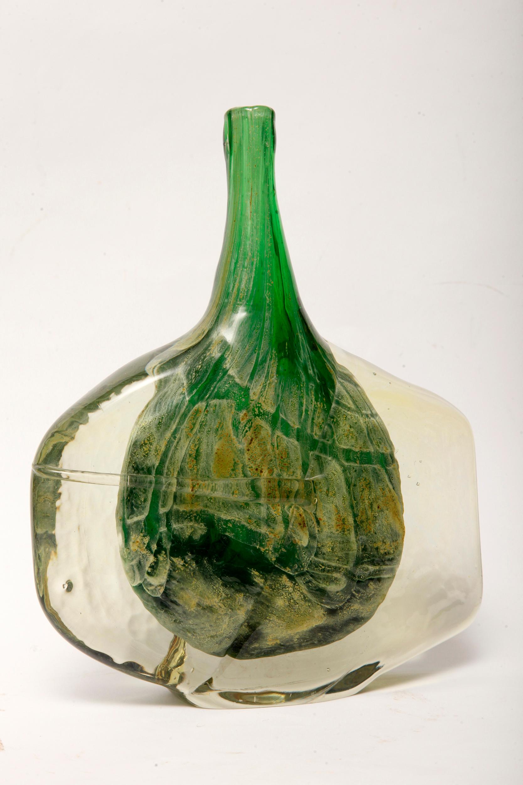 Antico Mdina Art Glass, Fish or Axe Head Vase by Michael Harris, 1970s For Sale 6