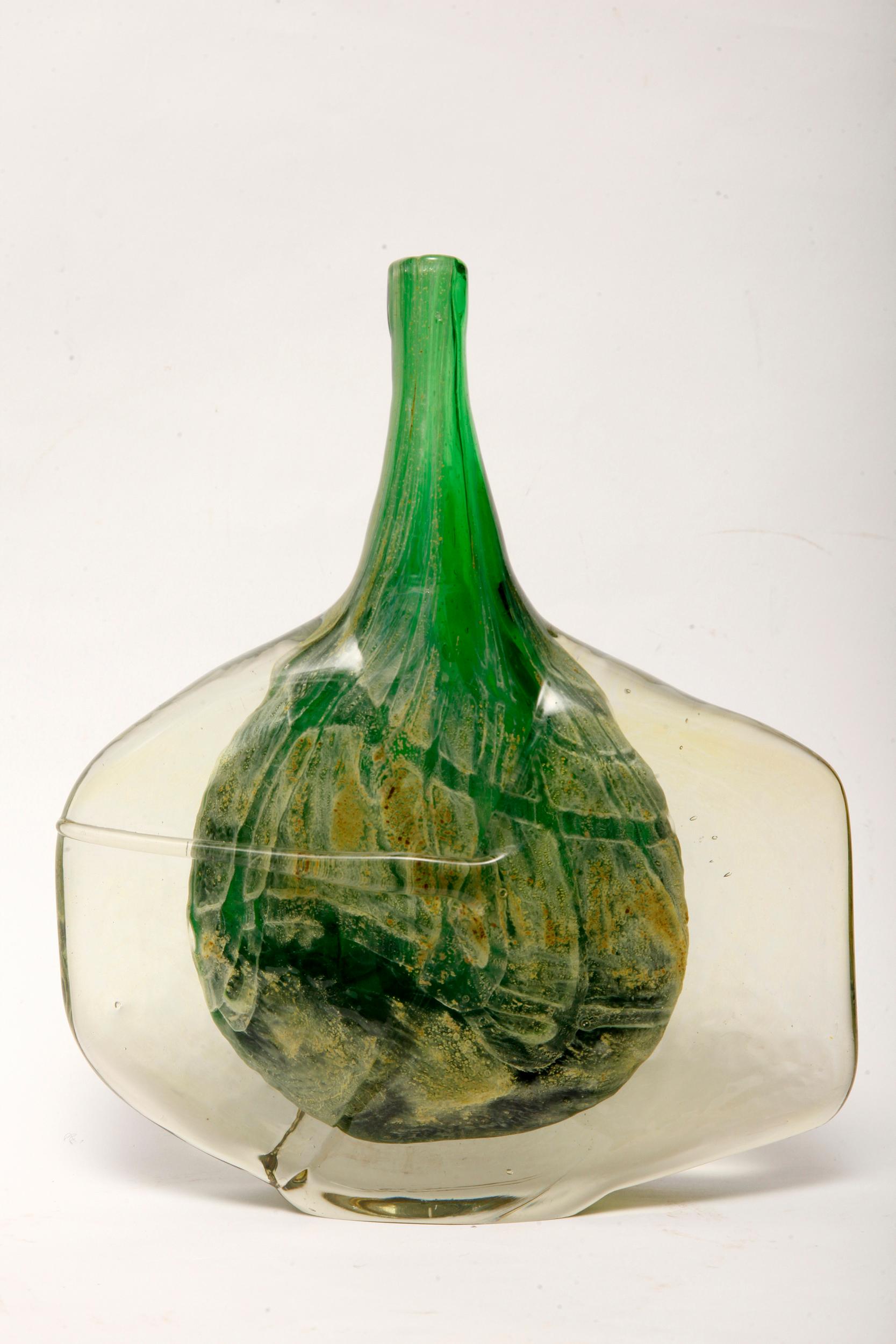 Antico Mdina Art Glass, Fish or Axe Head Vase by Michael Harris, 1970s For Sale 8