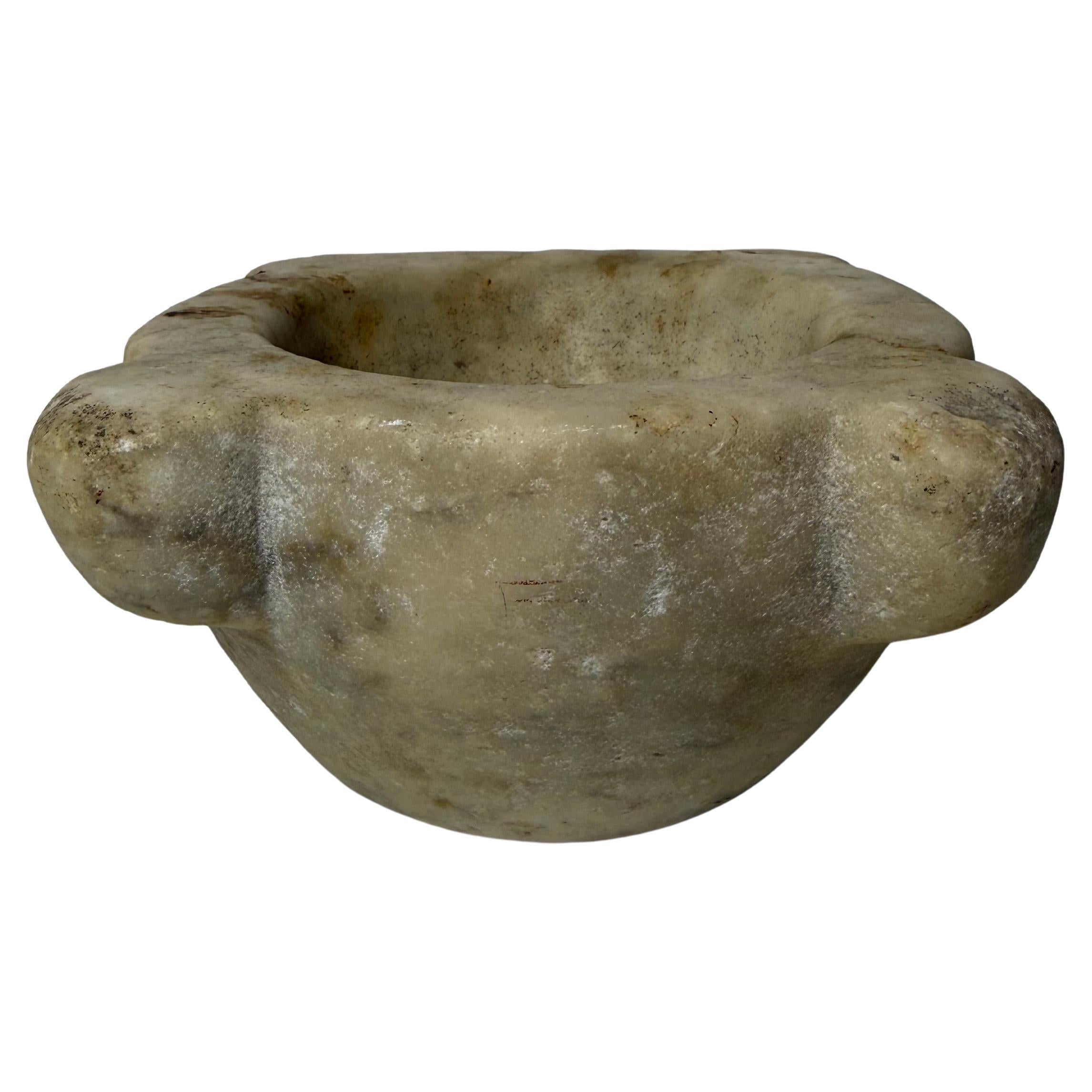Antique marble mortar - 17th century For Sale