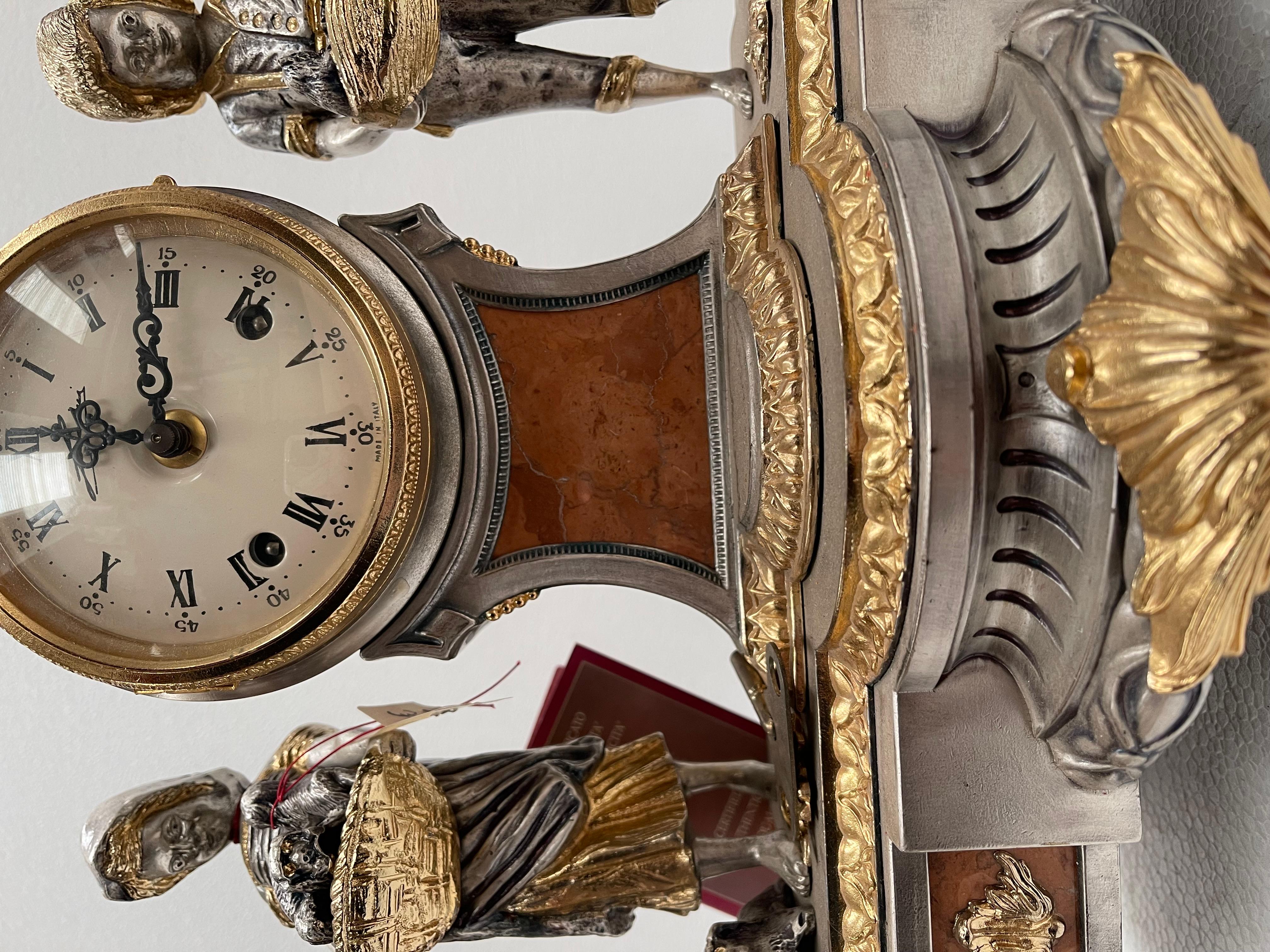 Antico orologio oro argento  In Excellent Condition For Sale In Cantù, IT