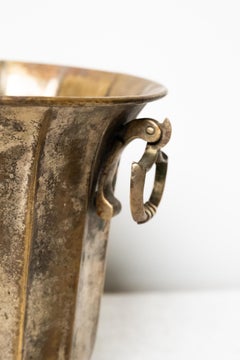 Antique silver-plated brass ice box, 1940s