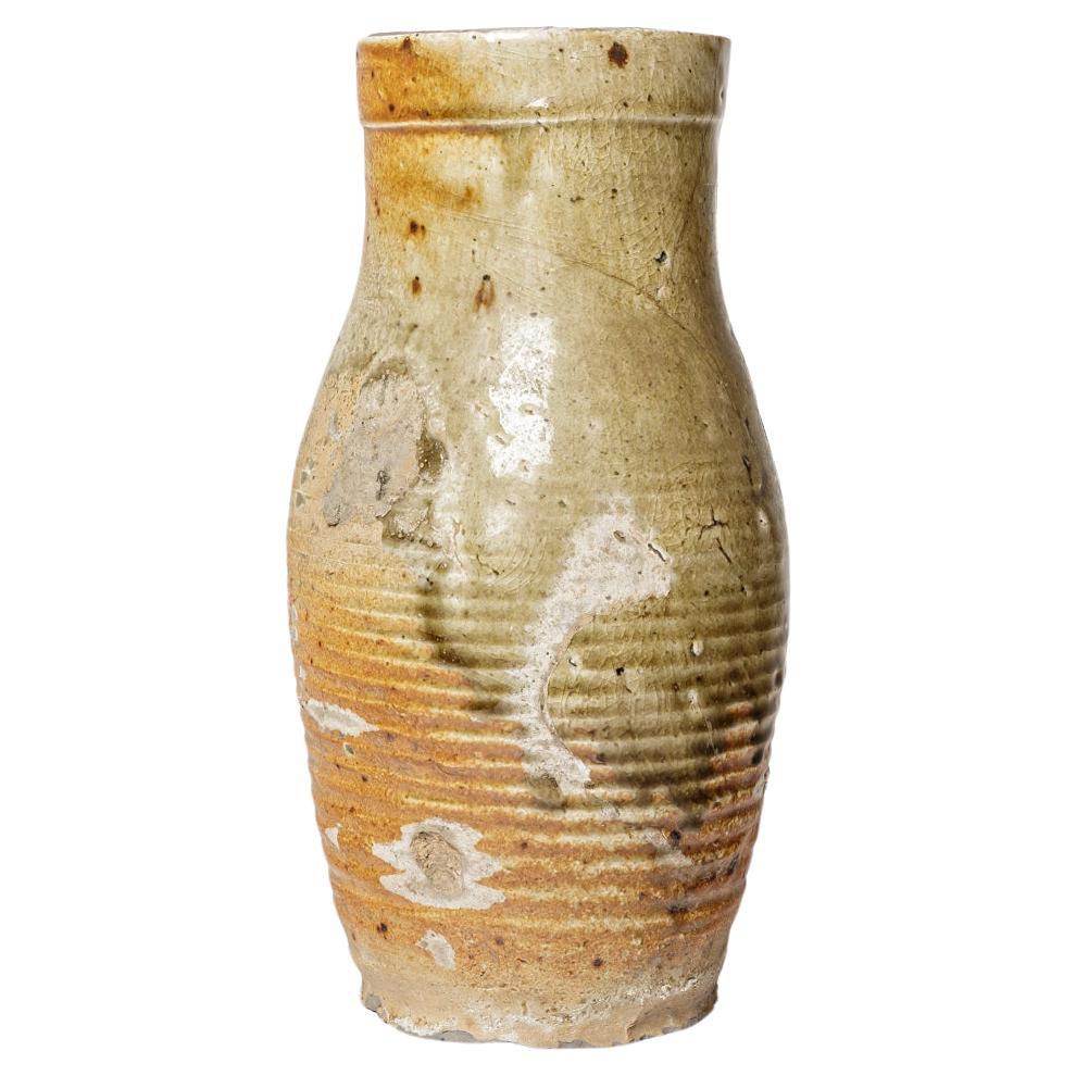antics 18th century stoneware ceramic brutalist vase from Martincamp france  For Sale