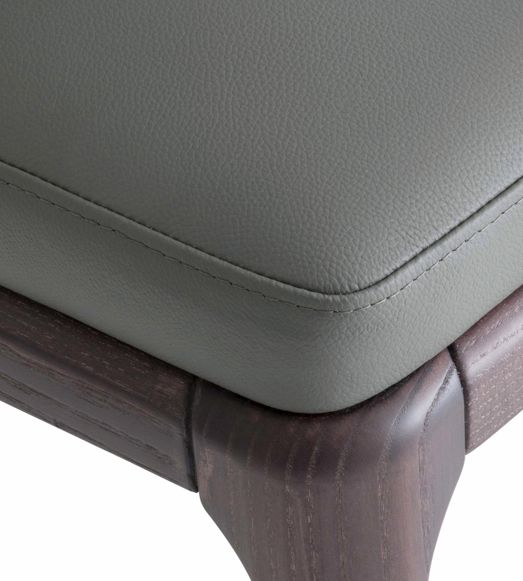 Antigona Stuhl aus Anthrazitleder und dunkler Eiche von Morica Design im Angebot 1