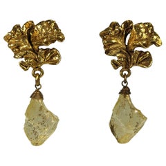Antigona Paris - Pendants d'oreilles en faux cristal de roche