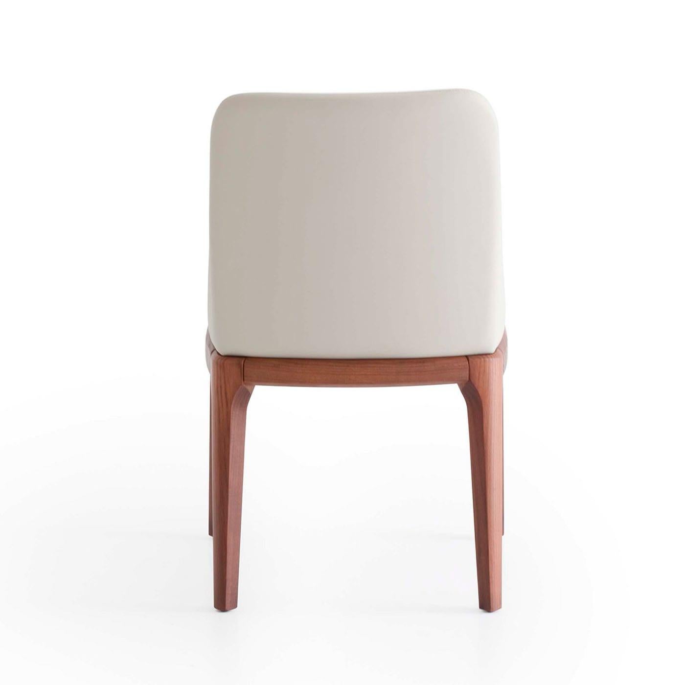 Antigona White Leather Chair For Sale 1