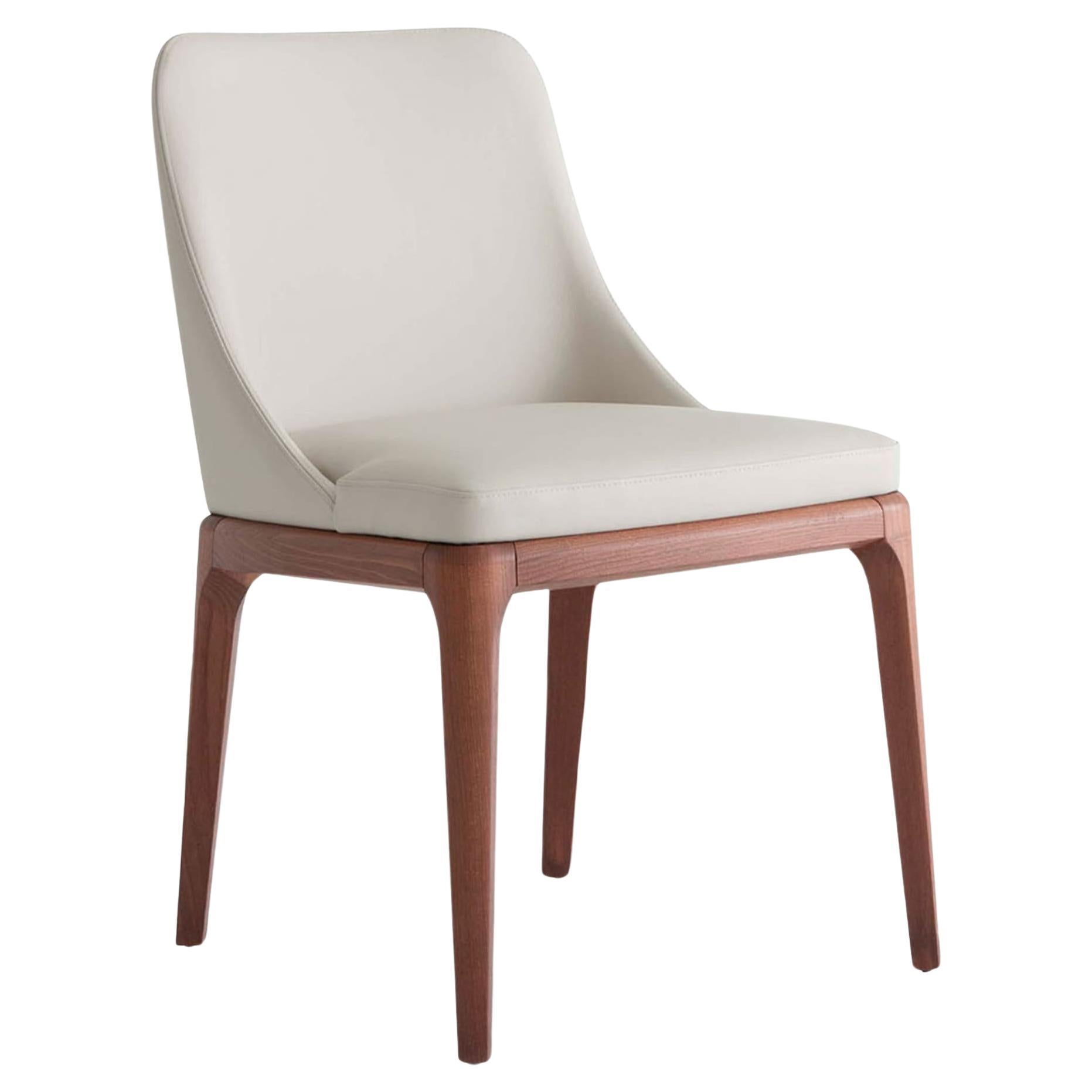 Antigona White Leather Chair For Sale