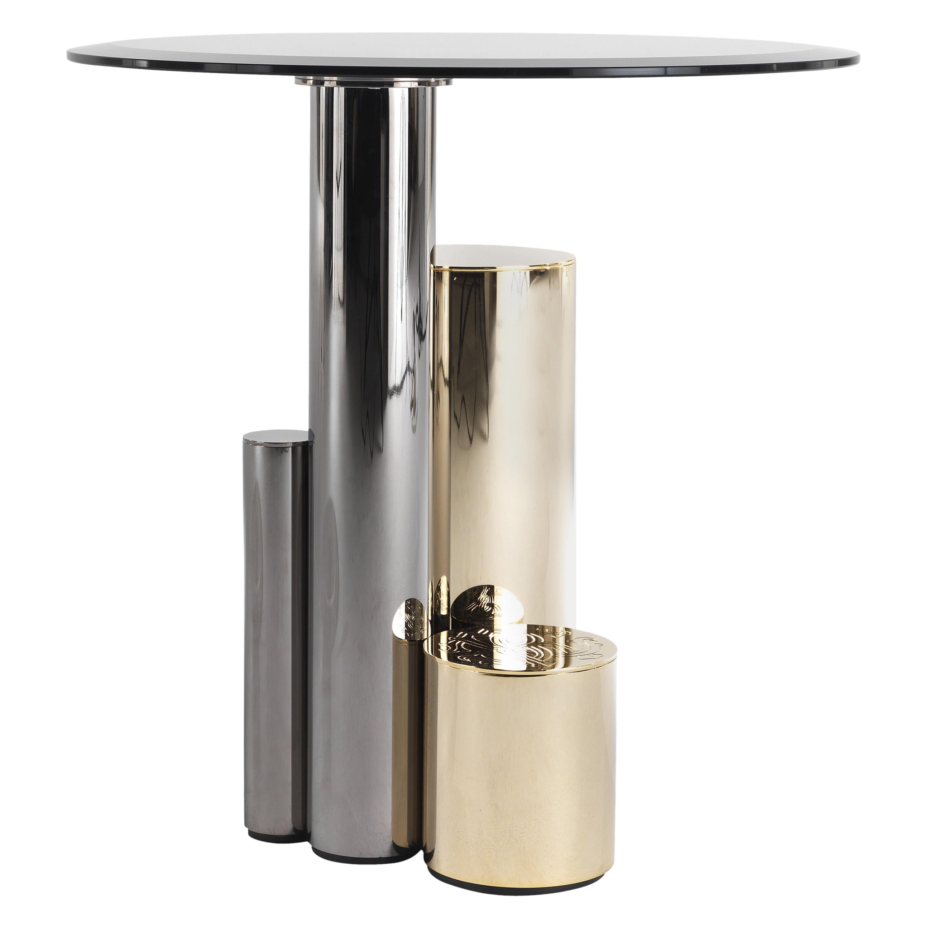 21st Century Antigua Side Table in Metal by Roberto Cavalli Home Interiors For Sale