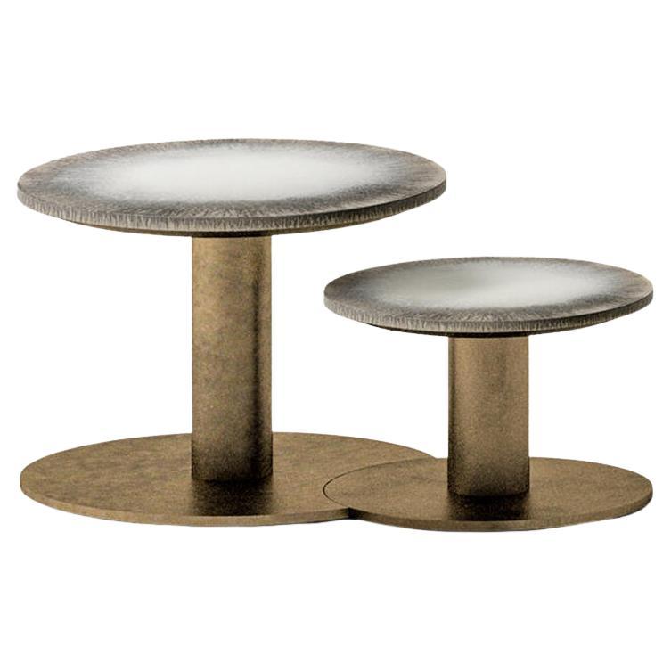 Ensemble de 2 tables d'appoint anciennes