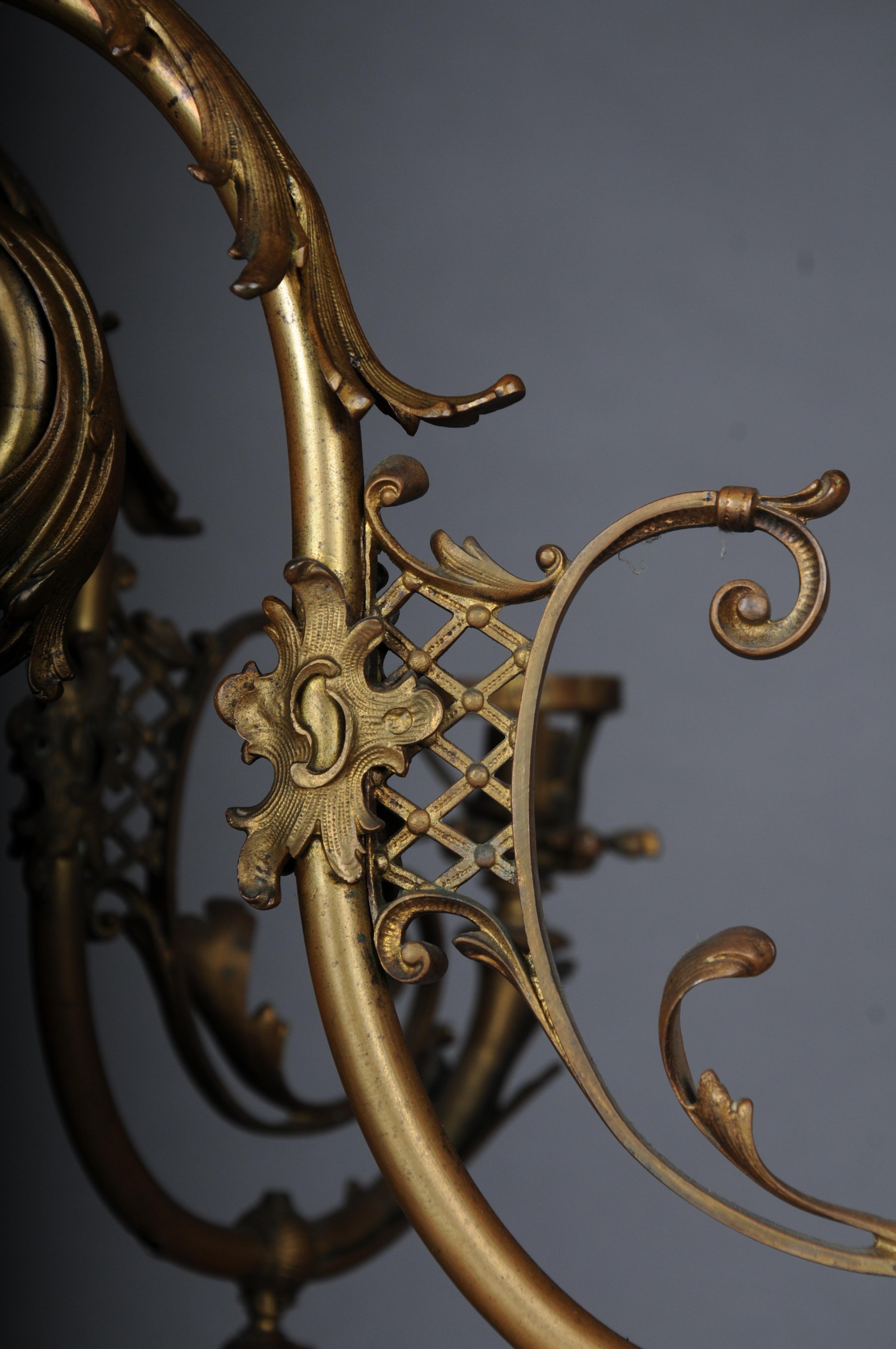 Antique magnificent chandelier, bronze, gold, around 1880 For Sale 3