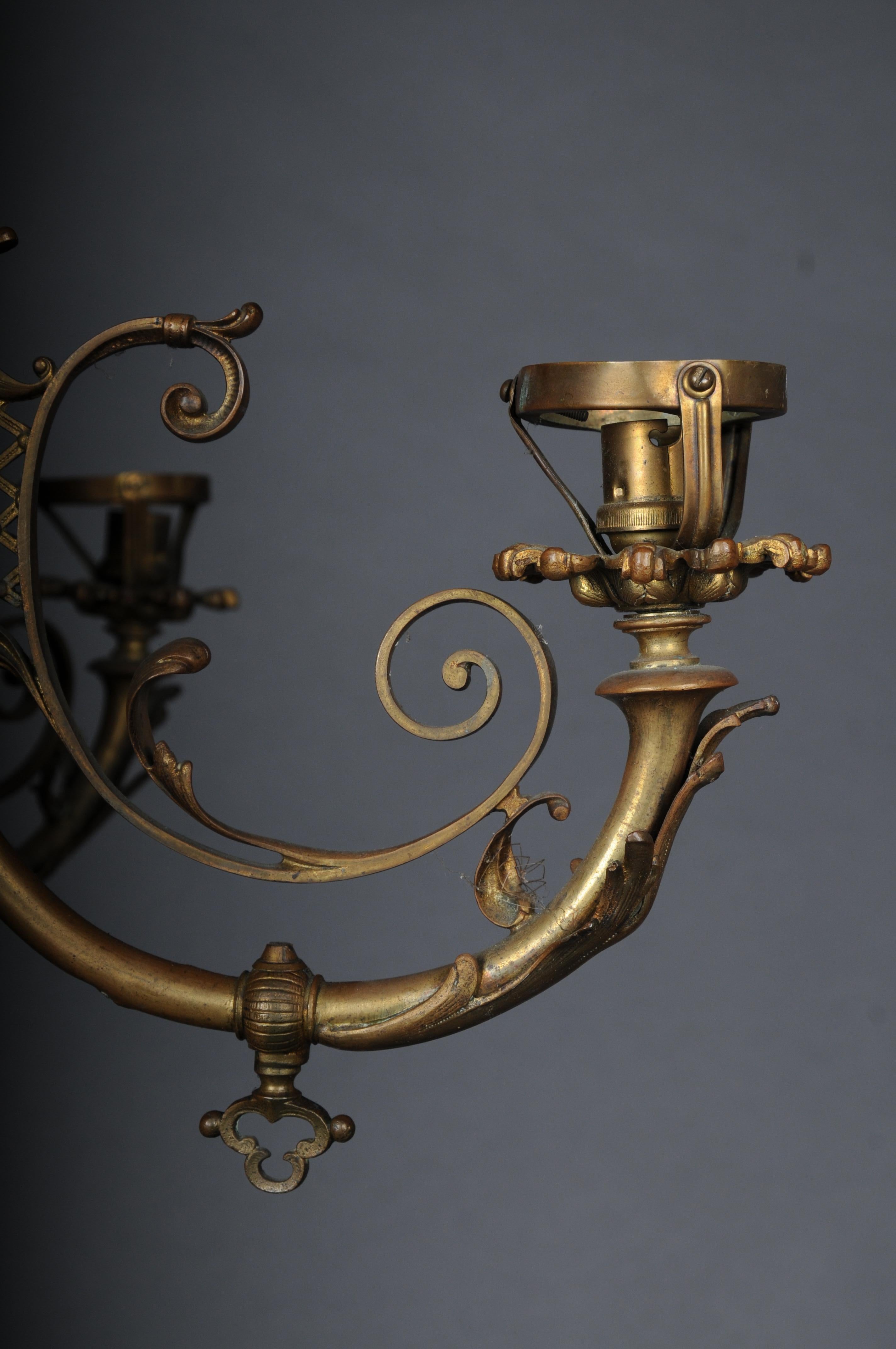 Magnifique lustre ancien, bronze, or, vers 1880 en vente 4
