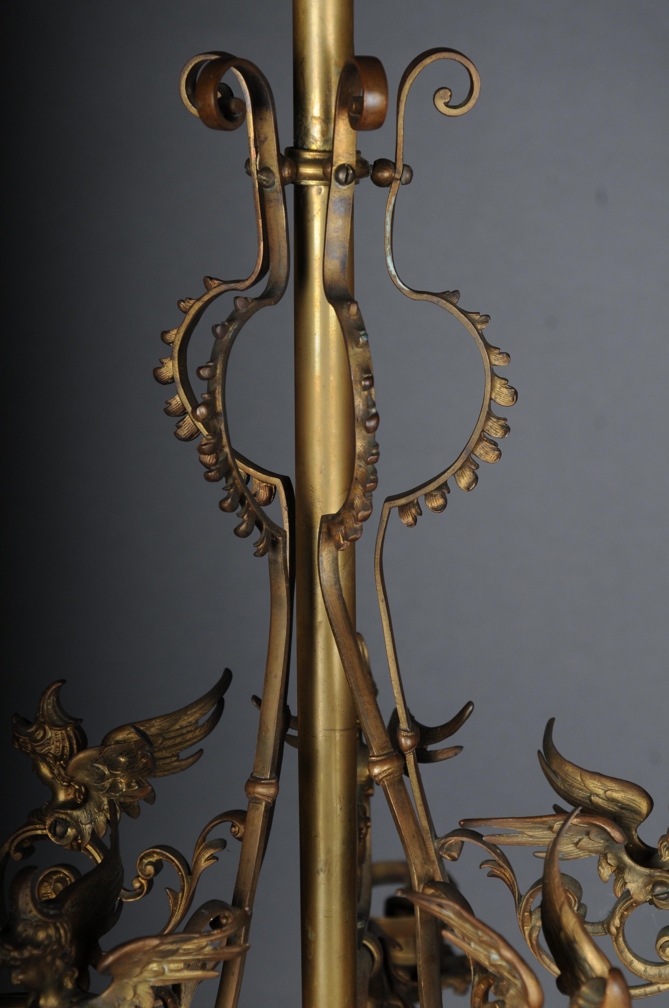 Antique magnificent chandelier, bronze, gold, around 1880 In Good Condition For Sale In Berlin, DE