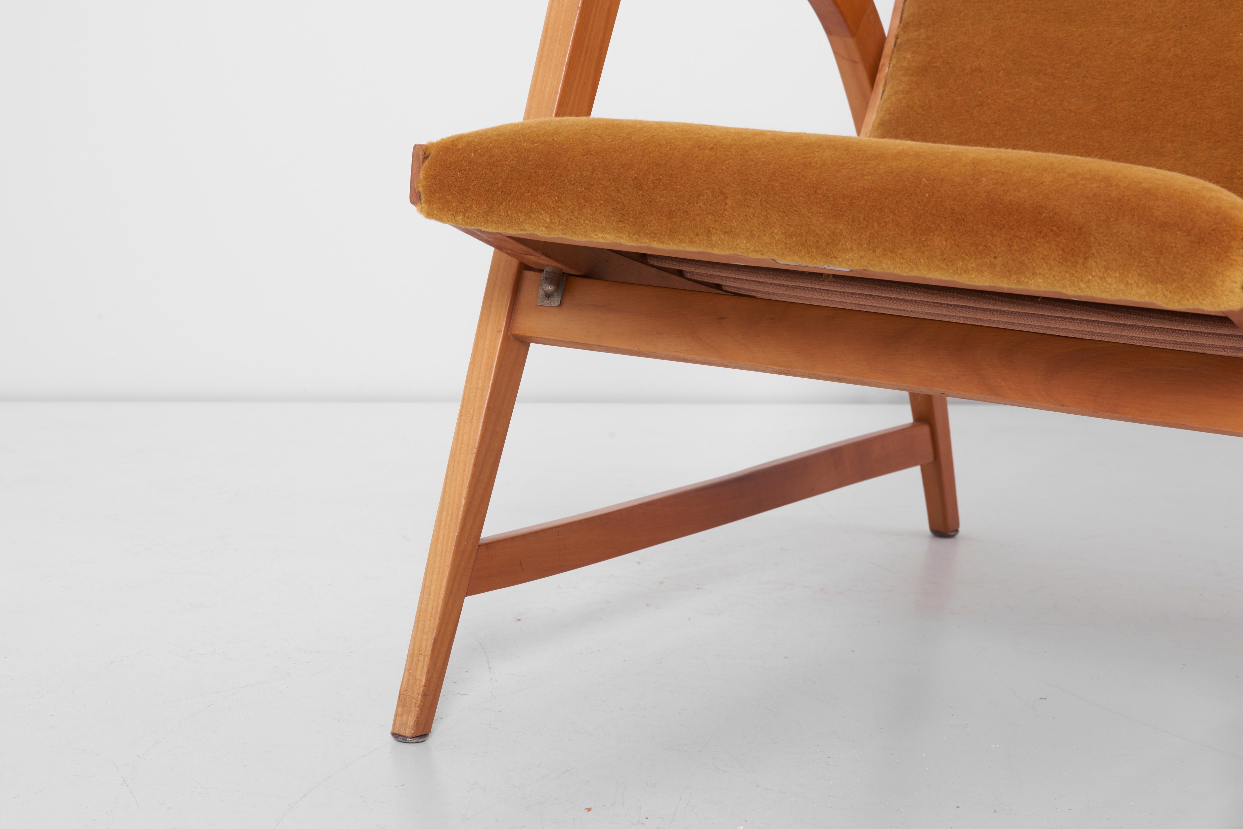 Antimott Lounge Chair by Wilhelm Knoll in Mohair Fabric, Germany, 1950s 5